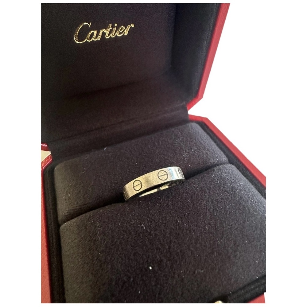 Cartier love white gold ring 41EU size